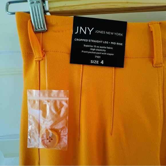 Jones New York Orange Straight Leg Pants with Elastic Waistband - Picture 5 of 5